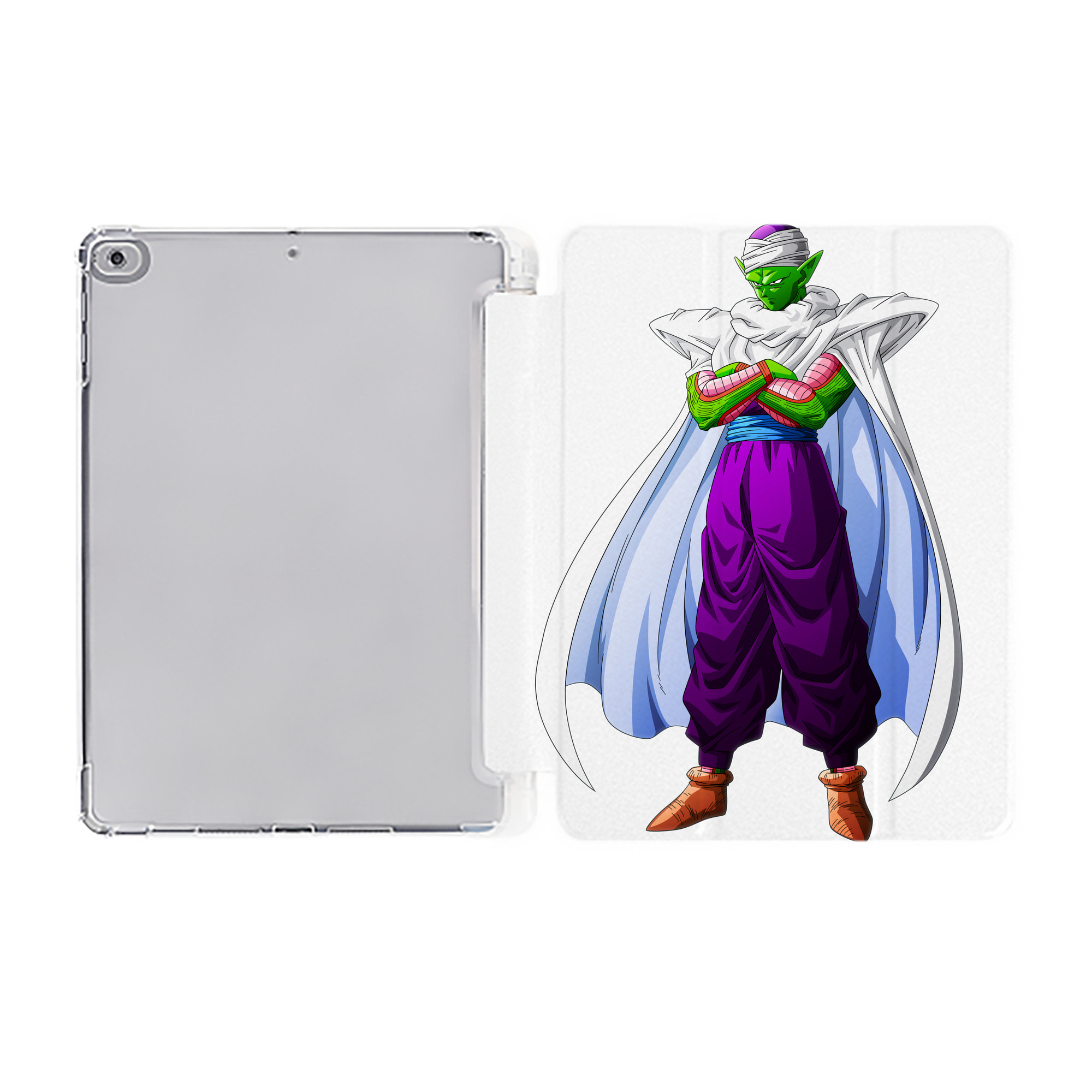 （画像用） ドラゴンボール ピッコロ DRAGON BALL Piccolo IPad ケース ペン収納付き 三つ折りスタンド PUレザー×シリコン 対応機種9.5/10.5/10.9インチ